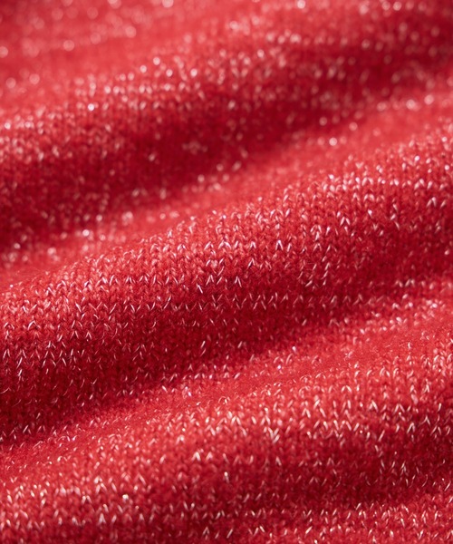 VIS（ビス）の「フロントジップニットプルオーバー/イージーケア（ニット/セーター・レディース・レッド系その他2/オフホワイト/チャコールグレー・FREE）」の8枚目の写真