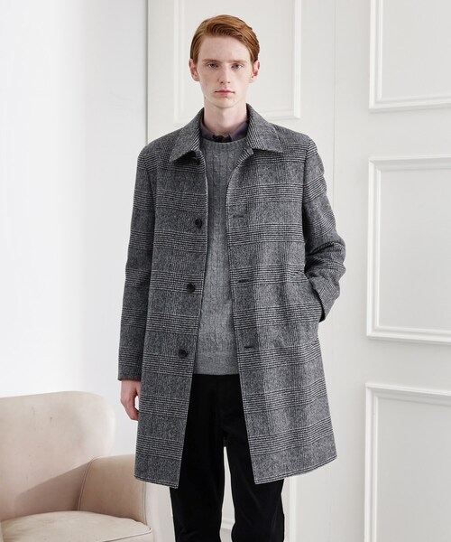 TAKEO KIKUCHI（タケオキクチ）の「【LIMITED】ウール混ステンカラーコート（ステンカラーコート・メンズ・チャコールグレー/ブラック/ブラウン系/ベージュ系その他2/グレー系その他2・01/02/03/04）」の3枚目の写真