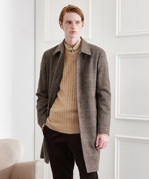 TAKEO KIKUCHI（タケオキクチ）の「【LIMITED】ウール混ステンカラーコート（ステンカラーコート・メンズ・チャコールグレー/ブラック/ブラウン系/ベージュ系その他2/グレー系その他2・01/02/03/04）」の7枚目の写真
