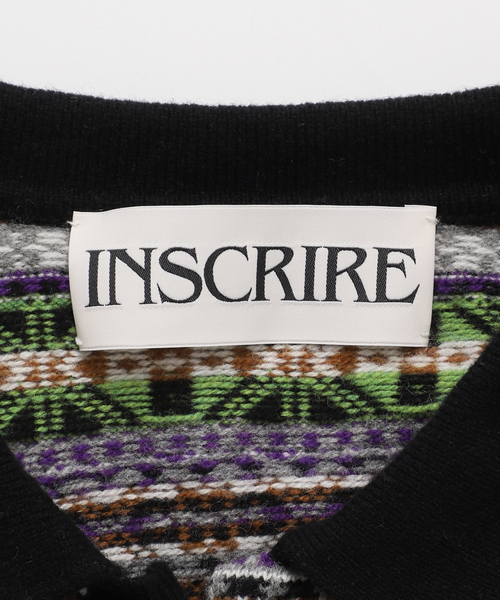 INSCRIRE（アンスクリア）の「【INSCRIRE /アンスクリア】Fairisle Polo Sweater：ニット（ニット/セーター・レディース・ブラック・MEDIUM）」の15枚目の写真