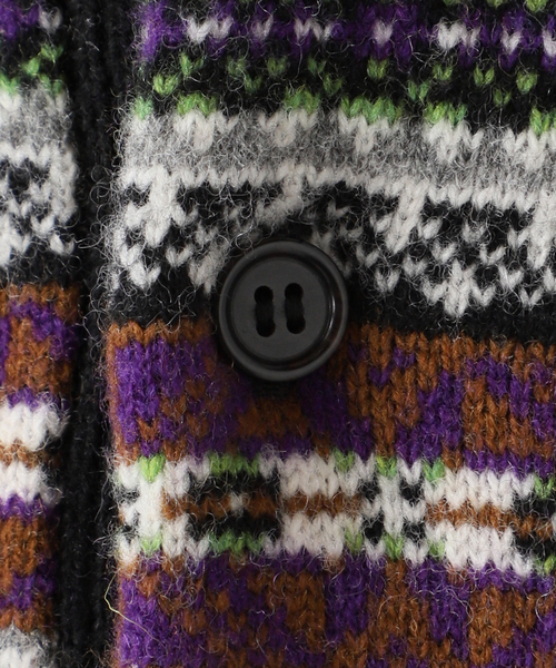 INSCRIRE（アンスクリア）の「【INSCRIRE /アンスクリア】Fairisle Polo Sweater：ニット（ニット/セーター・レディース・ブラック・MEDIUM）」の16枚目の写真