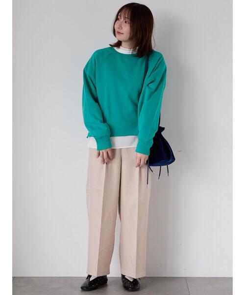 Te chichi TERRASSE（テチチテラス）の「カットオフ裏毛スウェット（その他トップス・レディース・チャコールグレー/オフホワイト/レッド/グリーン・F）」の6枚目の写真