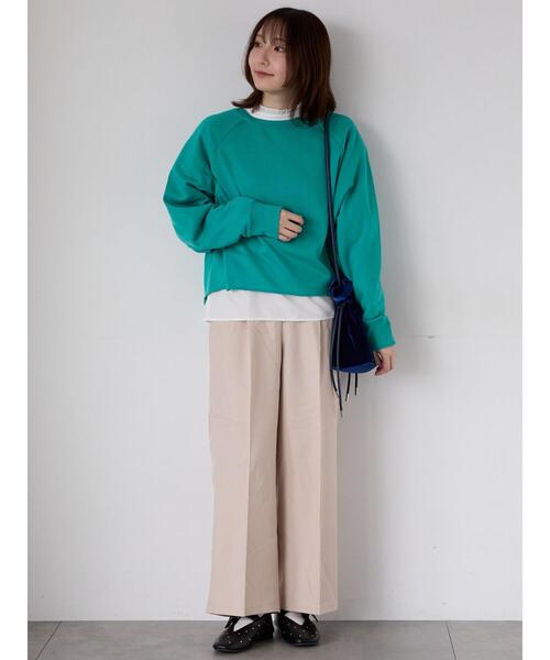 Te chichi TERRASSE（テチチテラス）の「カットオフ裏毛スウェット（その他トップス・レディース・チャコールグレー/オフホワイト/レッド/グリーン・F）」の5枚目の写真