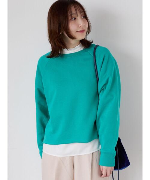 Te chichi TERRASSE（テチチテラス）の「カットオフ裏毛スウェット（その他トップス・レディース・チャコールグレー/オフホワイト/レッド/グリーン・F）」の13枚目の写真