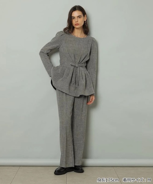 CADUNE(カデュネ)の「ツイード2タックパンツ(その他パンツ・レディース・ブラウン/ブラック・34/36/38)」の11枚目の写真