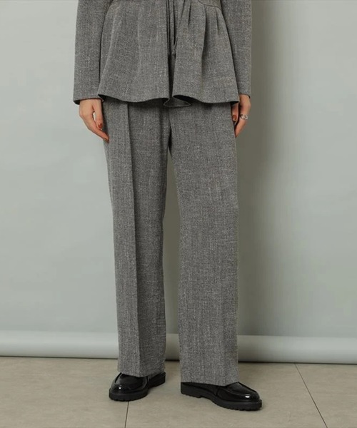 CADUNE(カデュネ)の「ツイード2タックパンツ(その他パンツ・レディース・ブラウン/ブラック・34/36/38)」の6枚目の写真