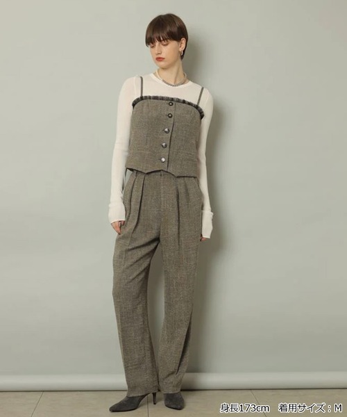 CADUNE(カデュネ)の「ツイード2タックパンツ(その他パンツ・レディース・ブラウン/ブラック・34/36/38)」の4枚目の写真