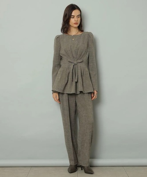 CADUNE(カデュネ)の「ツイード2タックパンツ(その他パンツ・レディース・ブラウン/ブラック・34/36/38)」の18枚目の写真