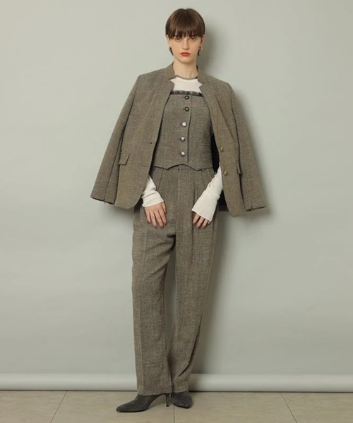 CADUNE(カデュネ)の「ツイード2タックパンツ(その他パンツ・レディース・ブラウン/ブラック・34/36/38)」の13枚目の写真