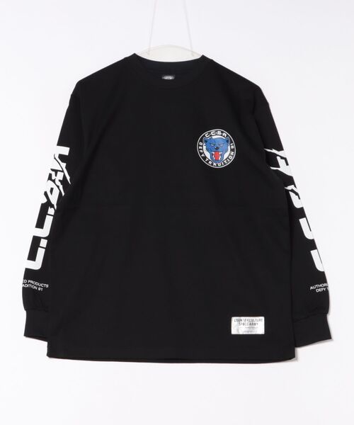 VIBGYOR(ヴィブジョー)の「【CCSA/カウンターカルチャースペースアーミー】SA LONG T-SHIRT(CN)(Tシャツ/カットソー・メンズ・オレンジ/ホワイト/グレー/ブラック・SMALL/MEDIUM/LARGE)」の2枚目の写真