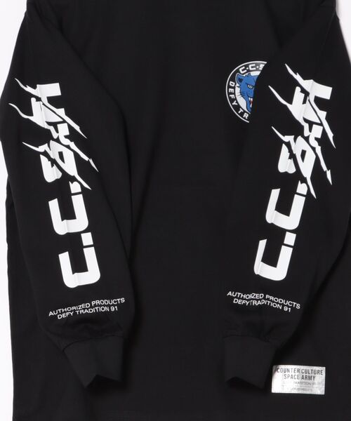 VIBGYOR(ヴィブジョー)の「【CCSA/カウンターカルチャースペースアーミー】SA LONG T-SHIRT(CN)(Tシャツ/カットソー・メンズ・オレンジ/ホワイト/グレー/ブラック・SMALL/MEDIUM/LARGE)」の6枚目の写真