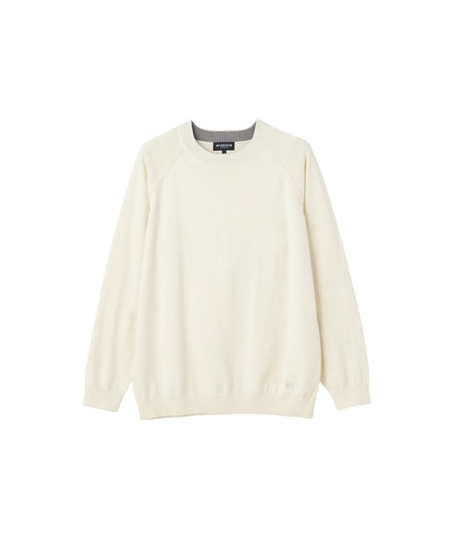 McGREGOR（マックレガー）の「コットンカシミアニット（ニット/セーター・メンズ・ブラック/アイボリー/チャコールグレー・L/M）」の7枚目の写真