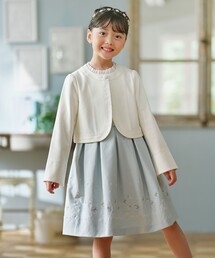 組曲（クミキョク）の「【110-140㎝】 フラワーアーチワンピース＆ボレロジャケットセット（スーツジャケット）」