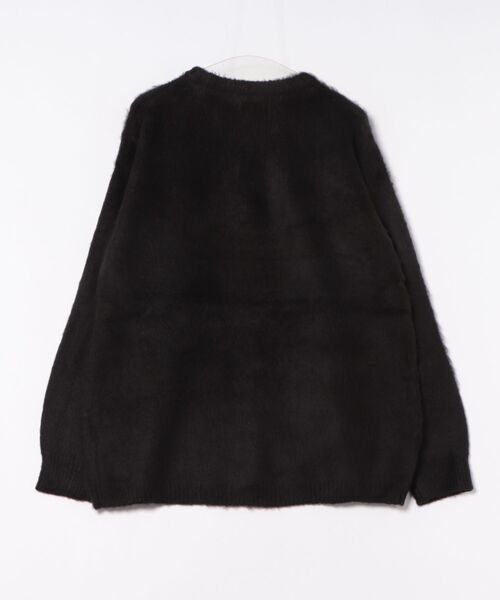 HOUSTON(ヒューストン)の「【HOUSTON】ヒューストン UNIVERD72 MOHAIR TOUCH SWEATER 無地 モヘアタッチ起毛セーター(ニット/セーター・メンズ・オフホワイト/ブラック・M/XL/L)」の3枚目の写真