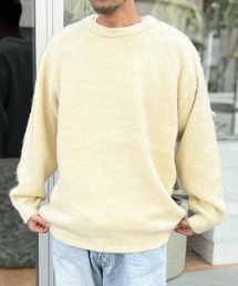 HOUSTON(�q���[�X�g��)�́yHOUSTON�z�q���[�X�g�� UNIVERD72 MOHAIR TOUCH SWEATER ���n ���w�A�^�b�`�N�уZ�[�^�[(�j�b�g/�Z�[�^�[)