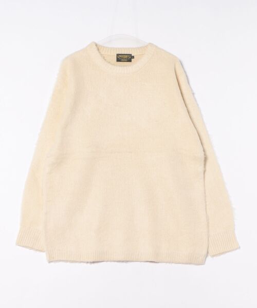 HOUSTON(ヒューストン)の「【HOUSTON】ヒューストン UNIVERD72 MOHAIR TOUCH SWEATER 無地 モヘアタッチ起毛セーター(ニット/セーター・メンズ・オフホワイト/ブラック・M/XL/L)」の12枚目の写真