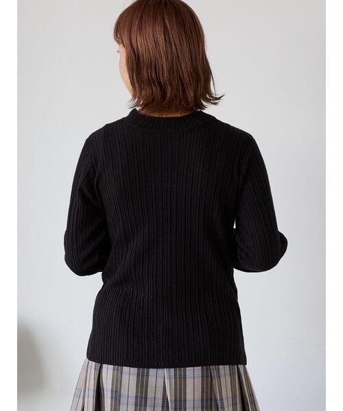 ehka sopo（エヘカソポ）の「袖フリルモックネックニット（ニット/セーター・レディース・キナリ/ブラック/グレー/オフホワイト・F）」の5枚目の写真