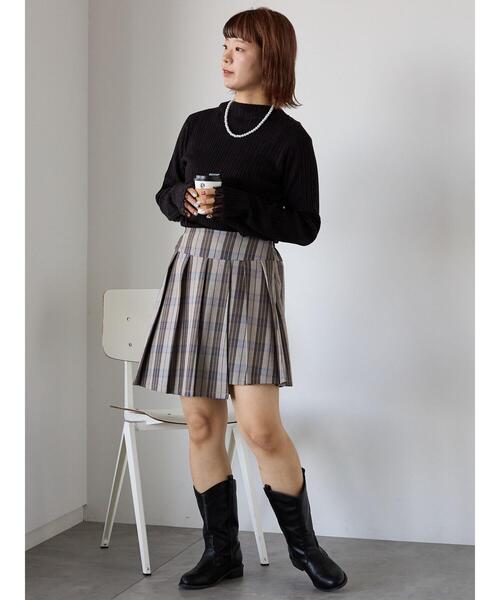 ehka sopo（エヘカソポ）の「袖フリルモックネックニット（ニット/セーター・レディース・キナリ/ブラック/グレー/オフホワイト・F）」の7枚目の写真