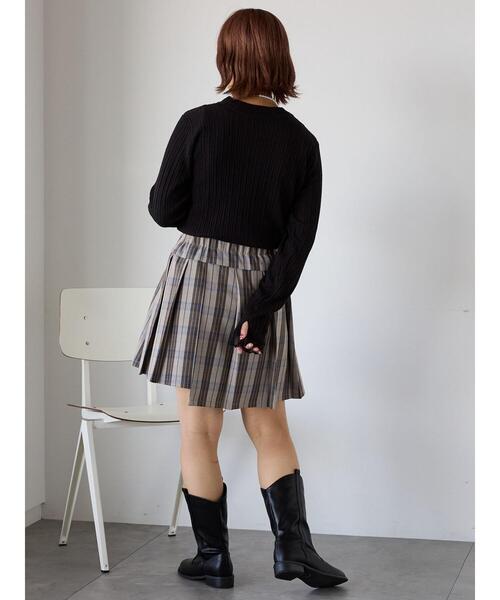 ehka sopo（エヘカソポ）の「袖フリルモックネックニット（ニット/セーター・レディース・キナリ/ブラック/グレー/オフホワイト・F）」の9枚目の写真