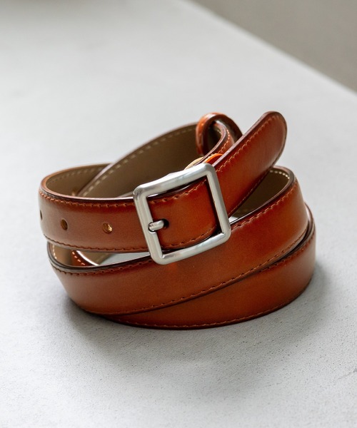 ペルフェクト セール】スクエアシルバーバックル本革ベルト（ベルト）｜VitaFelice