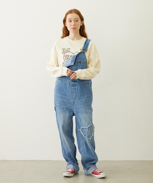 MILKFED.（ミルクフェド）の「STITCHED HEART LOGO SHORT CREW SWEAT（スウェット・レディース・オフホワイト/チャコール/ピンク・S/M）」の16枚目の写真