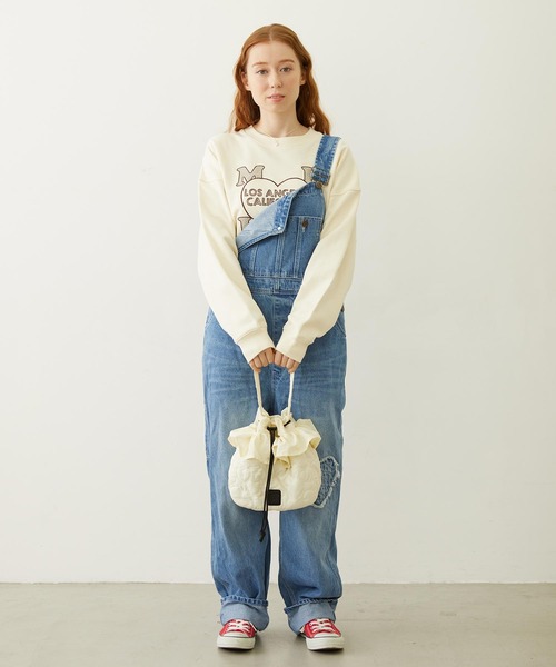 MILKFED.（ミルクフェド）の「STITCHED HEART LOGO SHORT CREW SWEAT（スウェット・レディース・オフホワイト/チャコール/ピンク・S/M）」の19枚目の写真