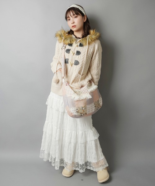 SPINNS(スピンズ)の「持つだけで即“ネオ森ガール”☆ふわ甘パッチワークショルダーバッグ(ショルダーバッグ・レディース・ブルー/ピンク・ONESIZE)」の16枚目の写真