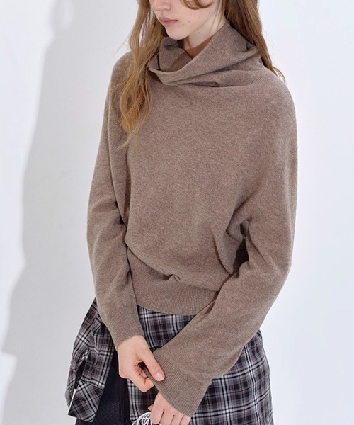 Fano Studios(ファノ ストゥディオズ)の「ハイネック カシミヤウールニットトップス FD25S064【Fano Studios】【2025AW】(Tシャツ/カットソー・レディース・アイボリー/ライトブラウン/ダークブラウン・M/S)」の20枚目の写真