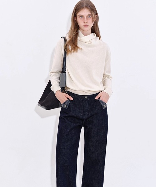 Fano Studios(ファノ ストゥディオズ)の「ハイネック カシミヤウールニットトップス FD25S064【Fano Studios】【2025AW】(Tシャツ/カットソー・レディース・アイボリー/ライトブラウン/ダークブラウン・M/S)」の8枚目の写真