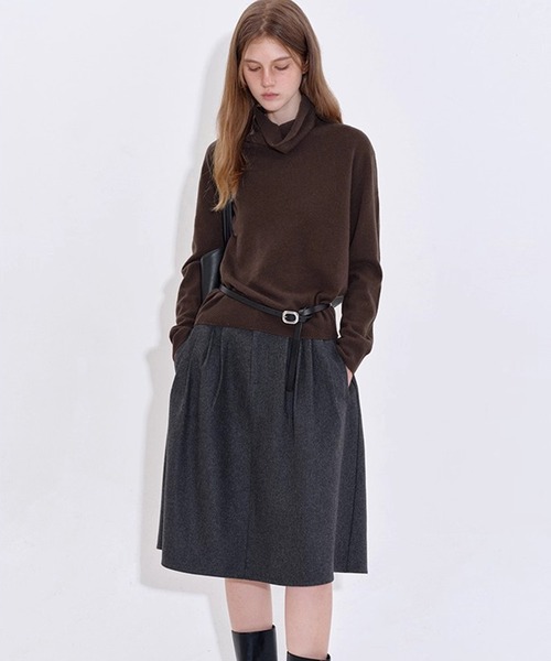 Fano Studios(ファノ ストゥディオズ)の「ハイネック カシミヤウールニットトップス FD25S064【Fano Studios】【2025AW】(Tシャツ/カットソー・レディース・アイボリー/ライトブラウン/ダークブラウン・M/S)」の14枚目の写真