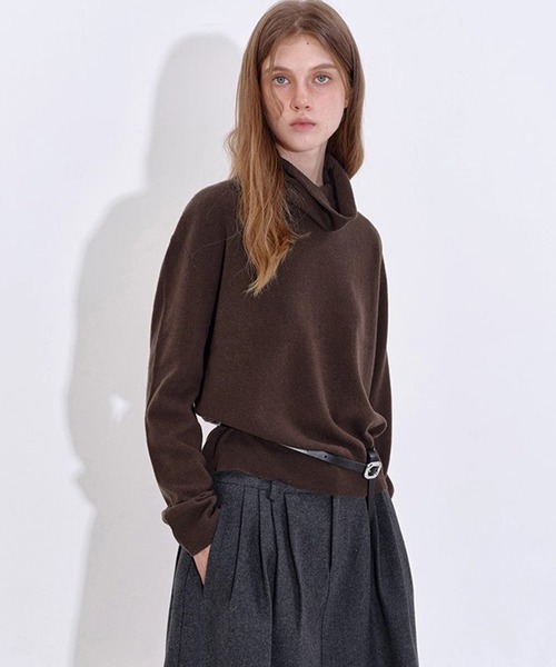 Fano Studios(ファノ ストゥディオズ)の「ハイネック カシミヤウールニットトップス FD25S064【Fano Studios】【2025AW】(Tシャツ/カットソー・レディース・アイボリー/ライトブラウン/ダークブラウン・M/S)」の12枚目の写真