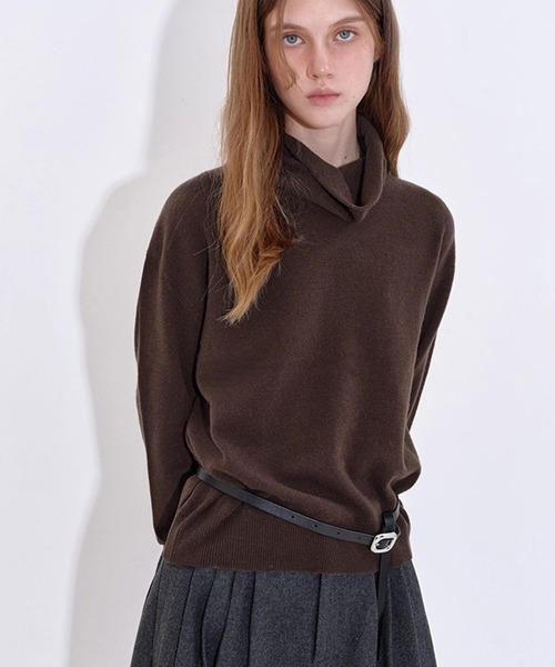 Fano Studios(ファノ ストゥディオズ)の「ハイネック カシミヤウールニットトップス FD25S064【Fano Studios】【2025AW】(Tシャツ/カットソー・レディース・アイボリー/ライトブラウン/ダークブラウン・M/S)」の11枚目の写真