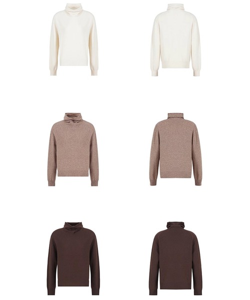 Fano Studios(ファノ ストゥディオズ)の「ハイネック カシミヤウールニットトップス FD25S064【Fano Studios】【2025AW】(Tシャツ/カットソー・レディース・アイボリー/ライトブラウン/ダークブラウン・M/S)」の15枚目の写真