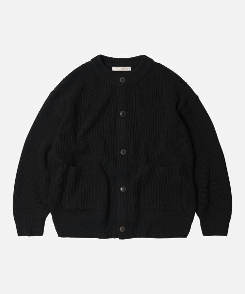 VAULTROOM ROUND NECK CARDIGAN BLACK Mサイズ HEAVY WOOL ROUND CARDIGAN _ BLACK（カーディガン/ボレロ