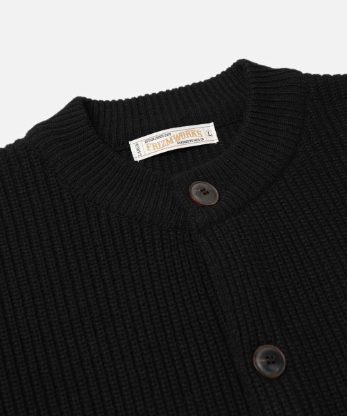 HEAVY WOOL ROUND CARDIGAN _ BLACK（カーディガン/ボレロ