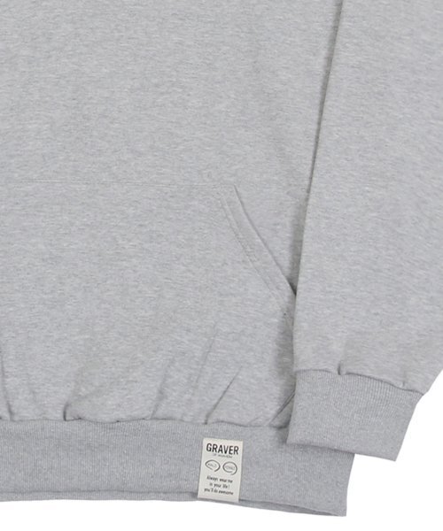 GRAVER（グレーバー）の「[UNISEX]フラワーベア刺繍スマイルフードティー_グレー（パーカー・レディース・グレー・SMALL/MEDIUM/LARGE）」の5枚目の写真