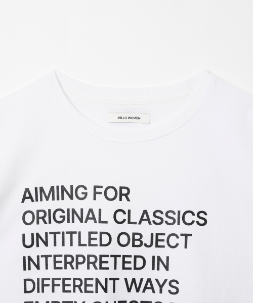 MILLO WOMEN（ミロウーマン）の「レタリングアーカイブTシャツ[ホワイト]（Tシャツ/カットソー・レディース・その他・FREE）」の4枚目の写真