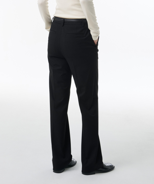 MUSINSA STANDARD WOMAN（ムシンサスタンダードウーマン）の「ウィメンズスリムストレートヒドゥンバンディング10部スラックス[ブラック]（スラックス・レディース・その他・31/24/25/26/27/28/34/30/29）」の2枚目の写真