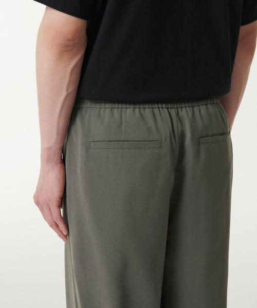 MUSINSA STANDARD（ムシンサスタンダード）の「リネンライクワンタックワイドバンディングパンツ[カーキグレー]（その他パンツ・メンズ・その他・40/26/28/38/42/36/34/32/30）」の8枚目の写真