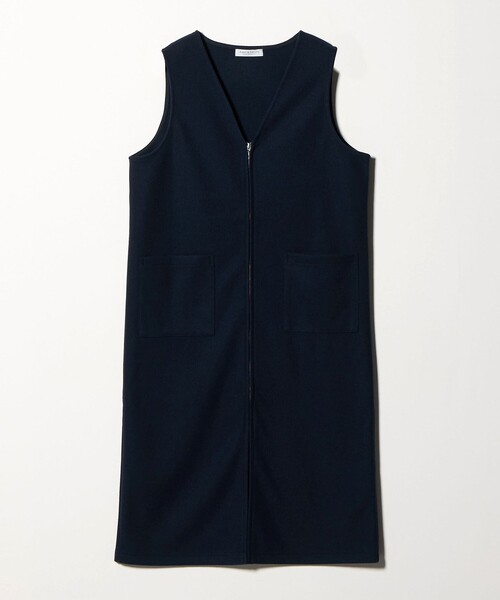A DAY IN THE LIFE UNITED ARROWS(アデイインザライフユナイテッドアローズ)の「ニットメルトン ソリッド ジャンパースカート <A DAY IN THE LIFE>(ワンピース・レディース・ネイビー/ベージュ/ブラック・FREE)」の3枚目の写真
