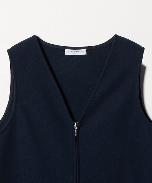 A DAY IN THE LIFE UNITED ARROWS(アデイインザライフユナイテッドアローズ)の「ニットメルトン ソリッド ジャンパースカート <A DAY IN THE LIFE>(ワンピース・レディース・ネイビー/ベージュ/ブラック・FREE)」の5枚目の写真