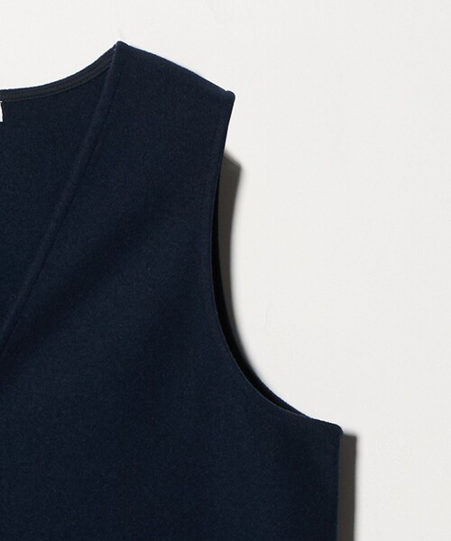 A DAY IN THE LIFE UNITED ARROWS(アデイインザライフユナイテッドアローズ)の「ニットメルトン ソリッド ジャンパースカート <A DAY IN THE LIFE>(ワンピース・レディース・ネイビー/ベージュ/ブラック・FREE)」の6枚目の写真