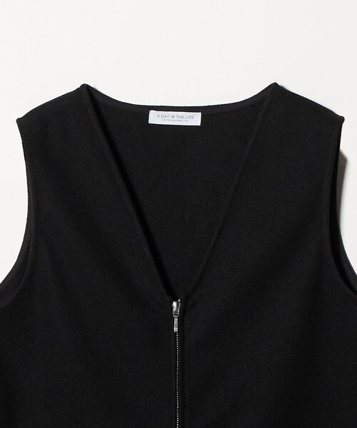 A DAY IN THE LIFE UNITED ARROWS(アデイインザライフユナイテッドアローズ)の「ニットメルトン ソリッド ジャンパースカート <A DAY IN THE LIFE>(ワンピース・レディース・ネイビー/ベージュ/ブラック・FREE)」の12枚目の写真
