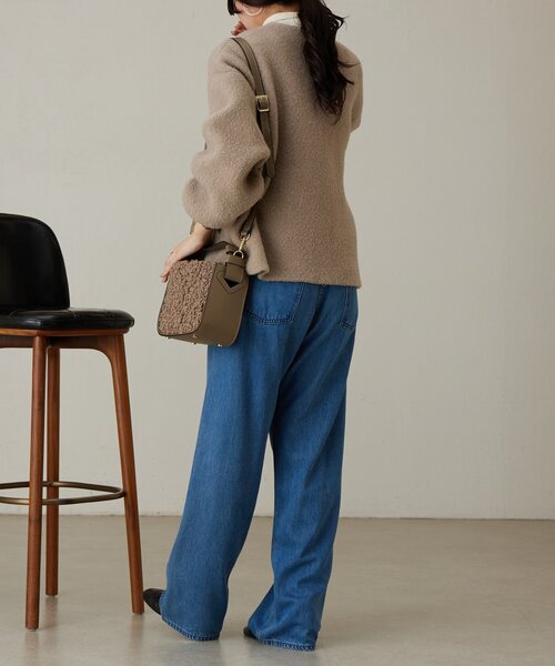 LIVETART(リヴェタート)の「2WAYボアミニバッグ(トートバッグ・レディース・ブラウン/ベージュ・FREE)」の4枚目の写真