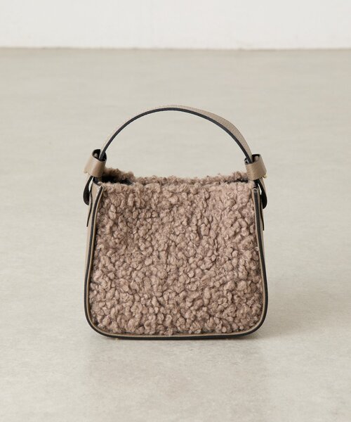 LIVETART(リヴェタート)の「2WAYボアミニバッグ(トートバッグ・レディース・ブラウン/ベージュ・FREE)」の7枚目の写真