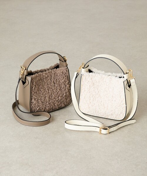 LIVETART(リヴェタート)の「2WAYボアミニバッグ(トートバッグ・レディース・ブラウン/ベージュ・FREE)」の9枚目の写真