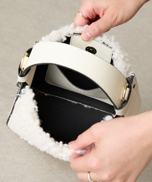 LIVETART(リヴェタート)の「2WAYボアミニバッグ(トートバッグ・レディース・ブラウン/ベージュ・FREE)」の21枚目の写真