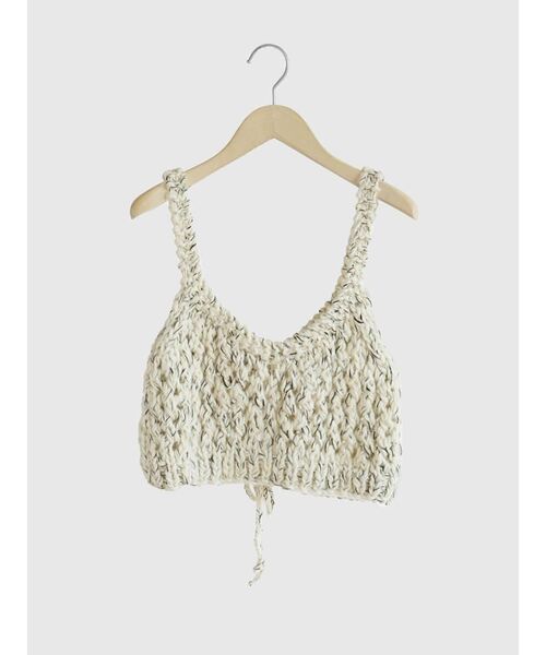FIKA.（フィーカ）の「Loose knit mixed yarn bustier（その他トップス・レディース・グレー/ホワイト系・MEDIUM）」の4枚目の写真