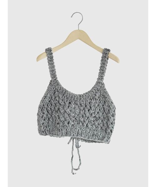 FIKA.（フィーカ）の「Loose knit mixed yarn bustier（その他トップス・レディース・グレー/ホワイト系・MEDIUM）」の3枚目の写真
