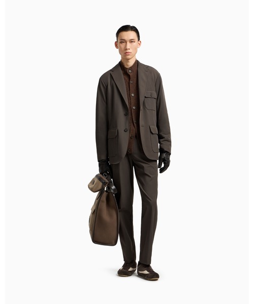 EMPORIO ARMANI（エンポリオアルマーニ）の「≪ZOZO限定≫【エンポリオ アルマーニ】チノパンツ ナイロン ストレッチツイル（チノパンツ・メンズ・ダークカーキ・44/46/48/50/52/54）」の4枚目の写真